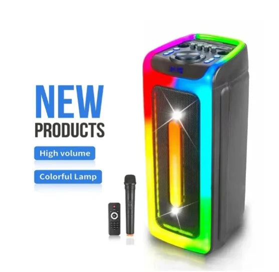 Boxa portabila bluetooth, AT PERFORMANCE, D-2806, USB, Radio FM, microfon, joc de lumini RGB
